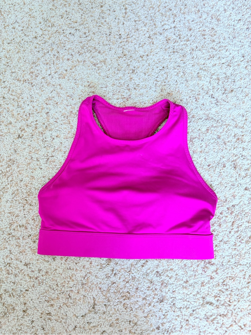 Women's High-Neck Sports Bra - Hot Pink